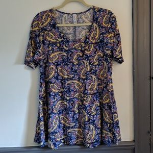 LulaRoe "Mulitcolor Paisley" Perfect T